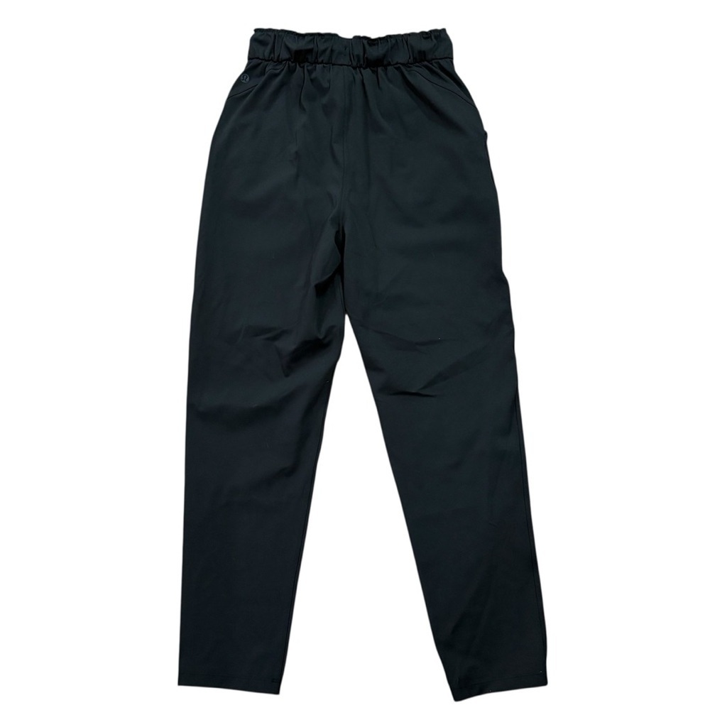 Lululemon Keep Moving Pant 7/8 High Rise Black Elastic Waist Travel Size 4 - Picture 2 of 8